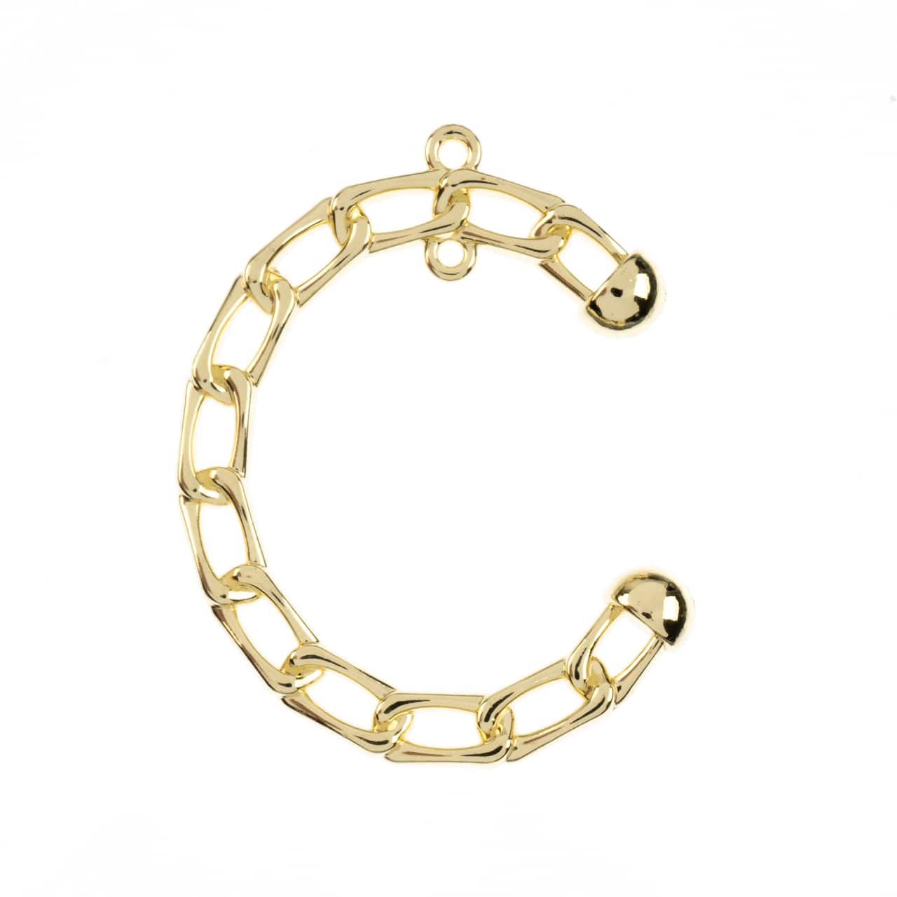 John Bead Beadwork Findings Gold Chain Half Circle Pendant, 3ct.